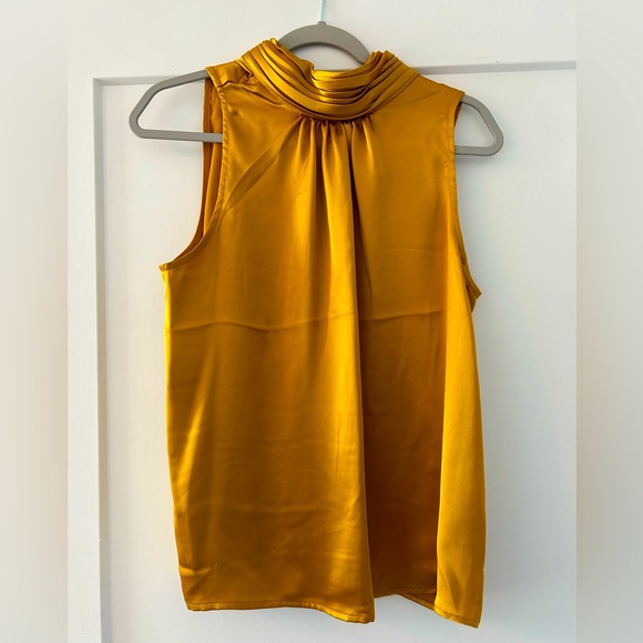 Marshalls Tops Marshalls Yellow Silk High Neck Tank Poshmark